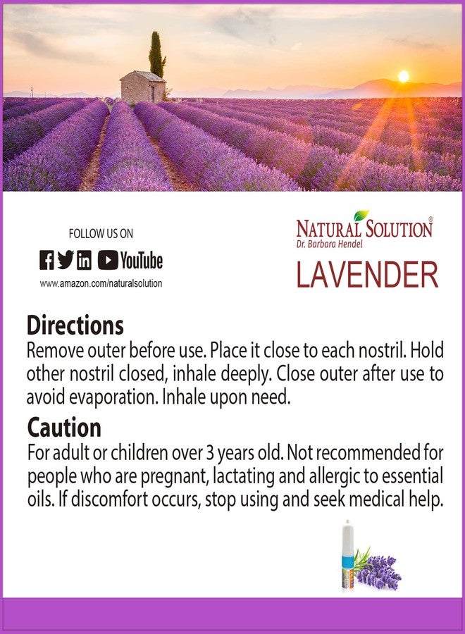 Natural Solution LAVENDER NETI INHALER Sinus & Lung Relief. HIMALAYAN SALT AIR! Respiratory Wellness. Clearing, Healing Ions Aromatherapy. Handy Portable - Image 3